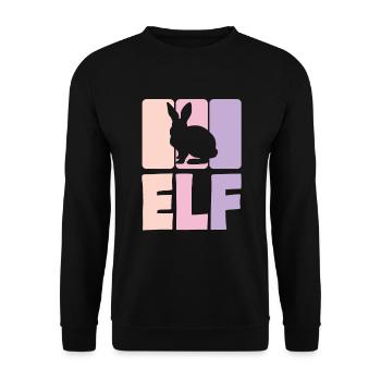 11. Geburtstag Mädchen 11 Jahre Kaninchen Hase - Unisex Pullover - Schwarz - Vorne - Alina (178cm) & Michal (187cm)