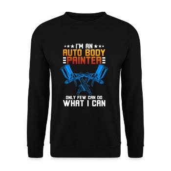 Car Painter Spray Gun - Unisex Sweatshirt - black - Front - Alina (178cm) & Michal (187cm)