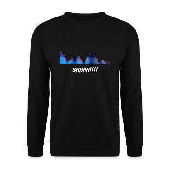 Sound Engineer Shhhh - Unisex Sweatshirt - black - Front - Alina (178cm) & Michal (187cm)
