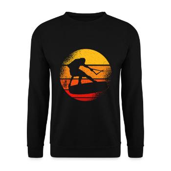 Wakeboard Wakeboarding - Unisex Sweatshirt - black - Front - Alina (178cm) & Michal (187cm)