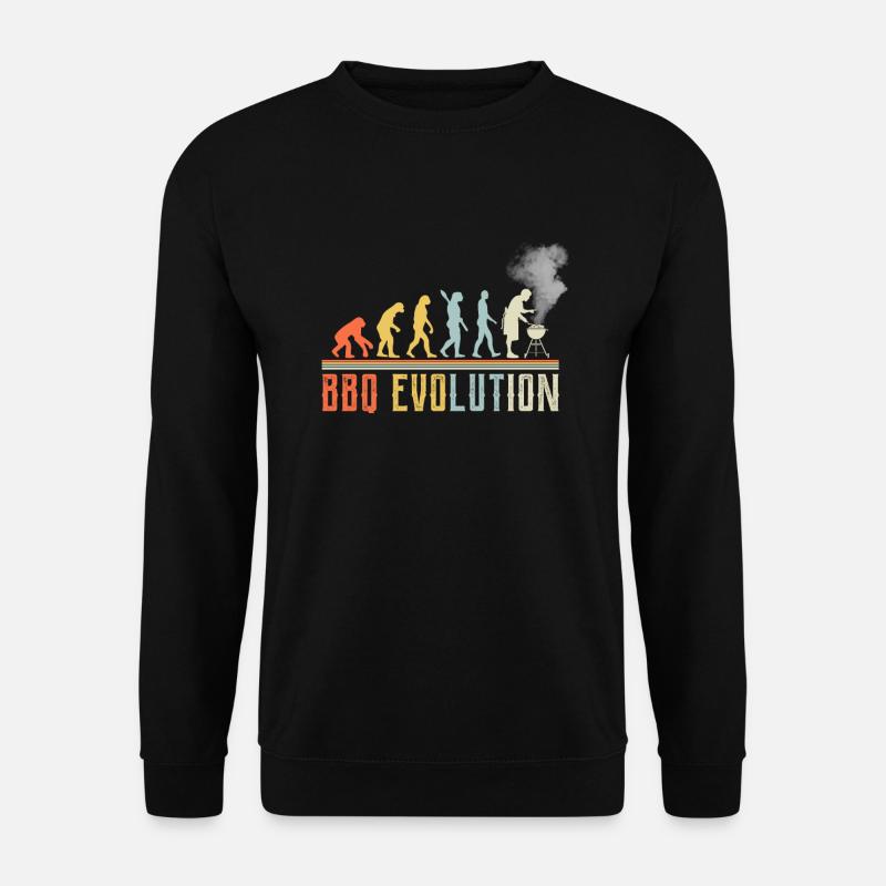 BBQ Evolution Funny Quote - Unisex Sweatshirt - black