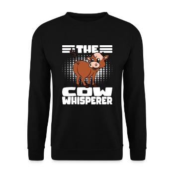 Cow's butt The Cow Whisperer - Unisex Sweatshirt - black - Front - Alina (178cm) & Michal (187cm)