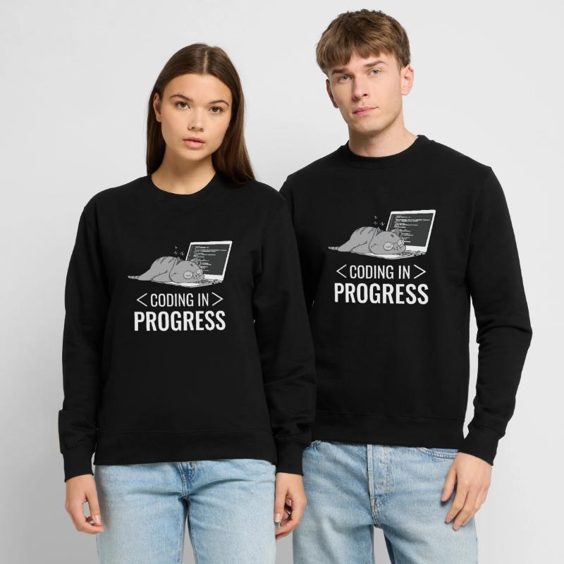 Programming Computer Nerd Cat Unisex Sweatshirt