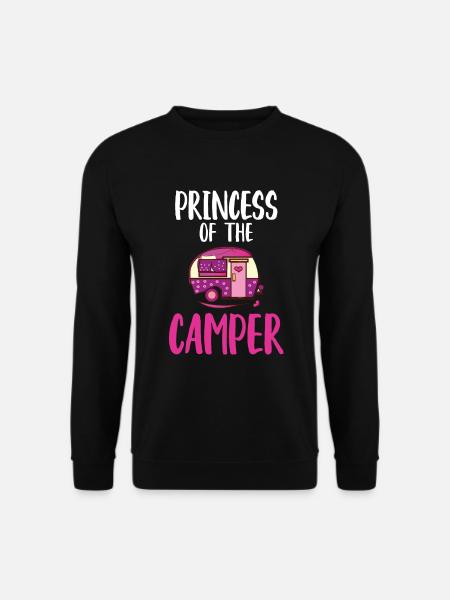 Camping Zitat Prinzessin des Campers - Unisex Pullover - Schwarz