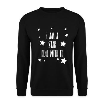 Je suis une star, supporte ça - Sweat-shirt Unisexe - noir - Devant - Alina (178cm) & Michal (187cm)