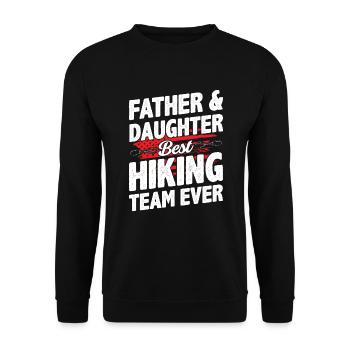 Adventure Quote Father And Daughter - Unisex Sweatshirt - black - Front - Alina (178cm) & Michal (187cm)