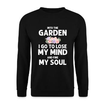 Citation de jardin dans le jardin je vais - Sweat-shirt Unisexe - noir - Devant - Alina (178cm) & Michal (187cm)