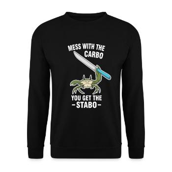 Drôle de mème de crabe - Sweat-shirt Unisexe - noir - Devant - Alina (178cm) & Michal (187cm)