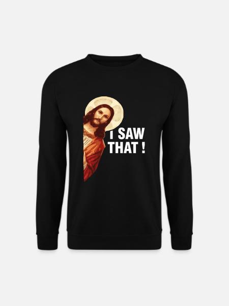 Ich Sah, Dass Jesus Christus - Unisex Pullover - Schwarz