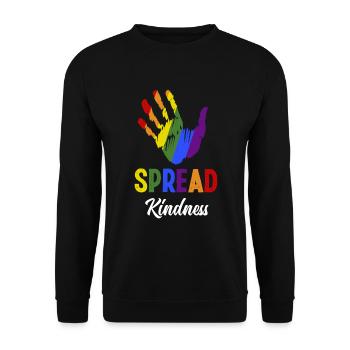 Friendliness Inclusion Diversity Anti Bullying - Unisex Sweatshirt - black - Front - Alina (178cm) & Michal (187cm)