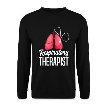 Funny Respiratory Therapist Respiratory Therapy - Unisex Sweatshirt - black - Front - Alina (178cm) & Michal (187cm)
