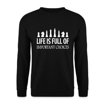 Chess Chess Players - Unisex Sweatshirt - black - Front - Alina (178cm) & Michal (187cm)
