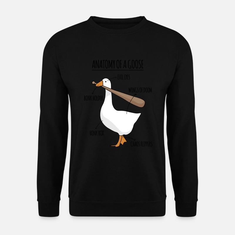 Anatomie Einer Gans Meme - Unisex Pullover - Schwarz