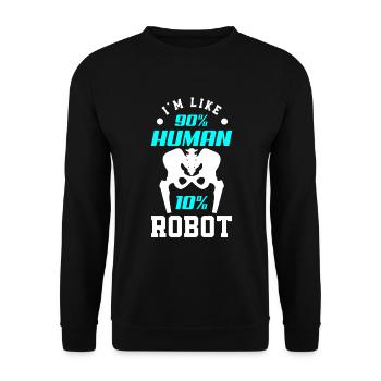 Chirurgie artificielle de l’articulation de la hanche prothèse de hanche - Sweat-shirt Unisexe - noir - Devant - Alina (178cm) & Michal (187cm)