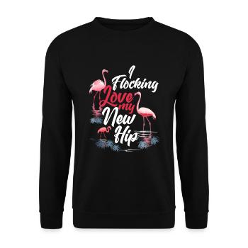 Chirurgie artificielle de l’articulation de la hanche prothèse de hanche - Sweat-shirt Unisexe - noir - Devant - Alina (178cm) & Michal (187cm)