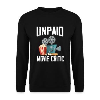 Movie Night Cinema Popcorn Movies Film Critics - Unisex Sweatshirt - black - Front - Alina (178cm) & Michal (187cm)