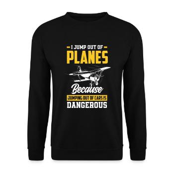 Parachutistes parachutistes - Sweat-shirt Unisexe - noir - Devant - Alina (178cm) & Michal (187cm)