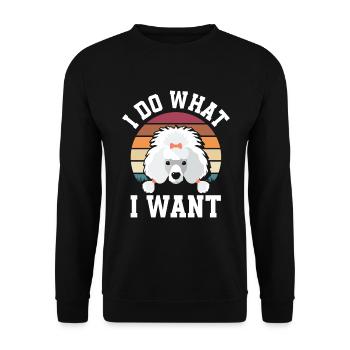 Poodle - Unisex Sweatshirt - black - Front - Alina (178cm) & Michal (187cm)