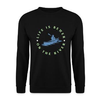 Kayak - Unisex Sweatshirt - black - Front - Alina (178cm) & Michal (187cm)