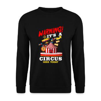 Zirkus Geburtstagsparty - Unisex Pullover - Schwarz - Vorne - Alina (178cm) & Michal (187cm)