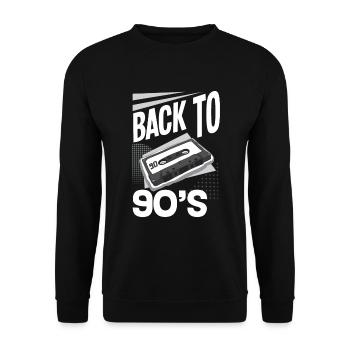 Tenue de fête des années 90 Costume de fête des années 90 - Sweat-shirt Unisexe - noir - Devant - Alina (178cm) & Michal (187cm)
