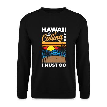 Hawaii Vacation Hawaii Surfing Surfer - Unisex Sweatshirt - black - Front - Alina (178cm) & Michal (187cm)