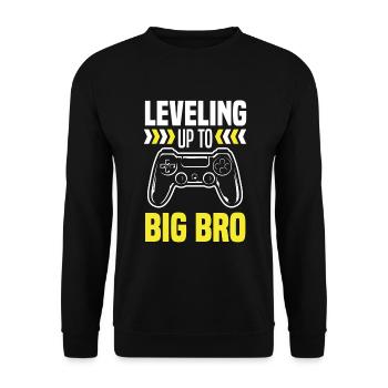 I'm going to be a big brother gamer gaming - Unisex Sweatshirt - black - Front - Alina (178cm) & Michal (187cm)