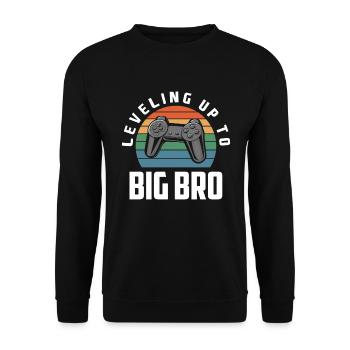 I'm going to be a big brother gamer gaming - Unisex Sweatshirt - black - Front - Alina (178cm) & Michal (187cm)
