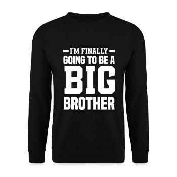 Je serai un cadeau de grand frère - Sweat-shirt Unisexe - noir - Devant - Alina (178cm) & Michal (187cm)
