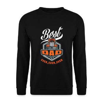 Truck Driver Truck Driver Driver Papa - Unisex Sweatshirt - black - Front - Alina (178cm) & Michal (187cm)