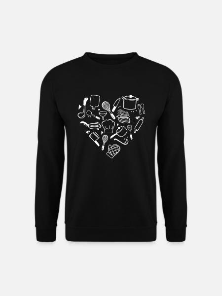 Chef Chef Heart - Unisex Sweatshirt - black