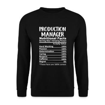 Responsable de production Spécialiste opérateur - Sweat-shirt Unisexe - noir - Devant - Alina (178cm) & Michal (187cm)