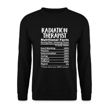 Radiothérapeute Radiothérapie Radiographe - Sweat-shirt Unisexe - noir - Devant - Alina (178cm) & Michal (187cm)