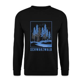 Schwarzwald Black Forest - Unisex Pullover - Schwarz - Vorne - Alina (178cm) & Michal (187cm)