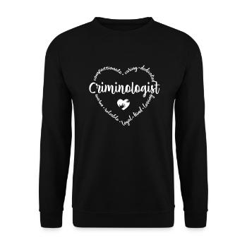 Cœur criminologue - Sweat-shirt Unisexe - noir - Devant - Alina (178cm) & Michal (187cm)