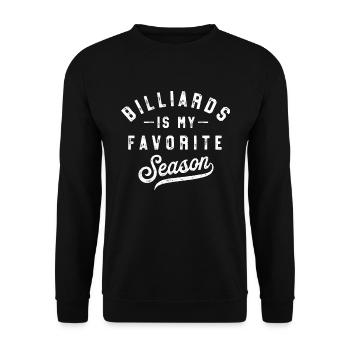 Billard ist meine Lieblingsjahreszeit Vintage - Unisex Pullover - Schwarz - Vorne - Alina (178cm) & Michal (187cm)