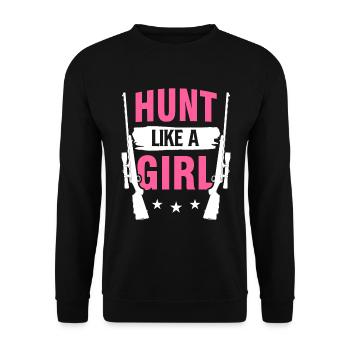 Chasser comme une fille Chasser - Sweat-shirt Unisexe - noir - Devant - Alina (178cm) & Michal (187cm)