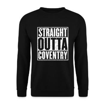 Straight Outta Coventry Vintage - Unisex Sweatshirt - black - Front - Alina (178cm) & Michal (187cm)