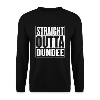 Straight Outta Dundee Vintage - Unisex Sweatshirt - black - Front - Alina (178cm) & Michal (187cm)