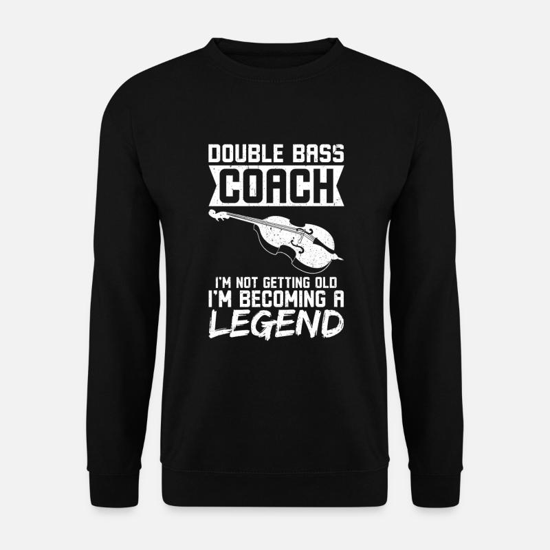 Kontrabass-legende Kontrabass - Unisex Pullover - Schwarz