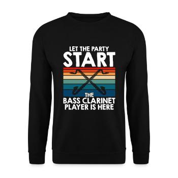 Clarinette basse Clarinette basse - Sweat-shirt Unisexe - noir - Devant - Alina (178cm) & Michal (187cm)