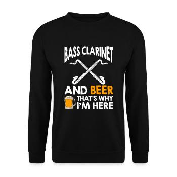 Bière de clarinette basse, c’est pourquoi je suis ici - Sweat-shirt Unisexe - noir - Devant - Alina (178cm) & Michal (187cm)
