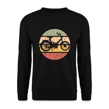 Moped Moped Moped Rider - Unisex Sweatshirt - black - Front - Alina (178cm) & Michal (187cm)