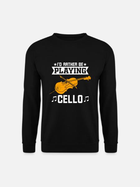 I'd rather play the cello - Unisex Sweatshirt - black