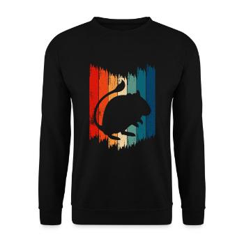 Gerbilles Vintage Gerbille Rétro - Sweat-shirt Unisexe - noir - Devant - Alina (178cm) & Michal (187cm)