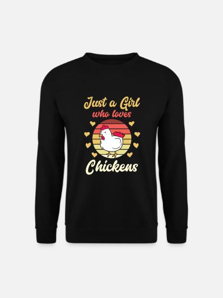 Huhn Hühner Mädchen - Unisex Pullover - Schwarz