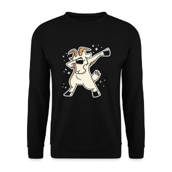 Goat Goat Goats - Unisex Sweatshirt - black - Front - Alina (178cm) & Michal (187cm)