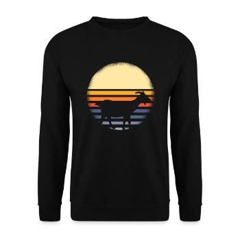 Chèvre rétro Chèvre Chèvre - Sweat-shirt Unisexe - noir - Devant - Alina (178cm) & Michal (187cm)