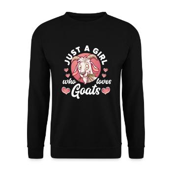 Chèvre Chèvre Fille - Sweat-shirt Unisexe - noir - Devant - Alina (178cm) & Michal (187cm)