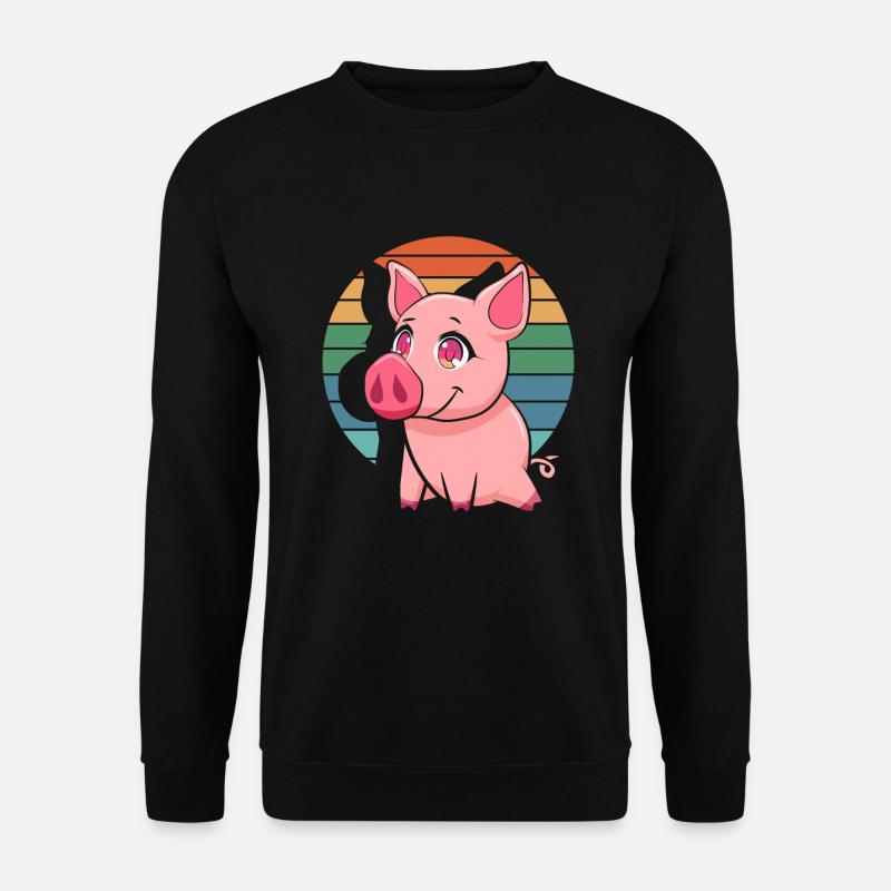 Schwein Schweine - Unisex Pullover - Schwarz